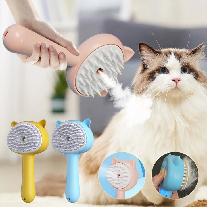 Rechargeable Pet Mist Grooming Self Cleaning Slicker Brush