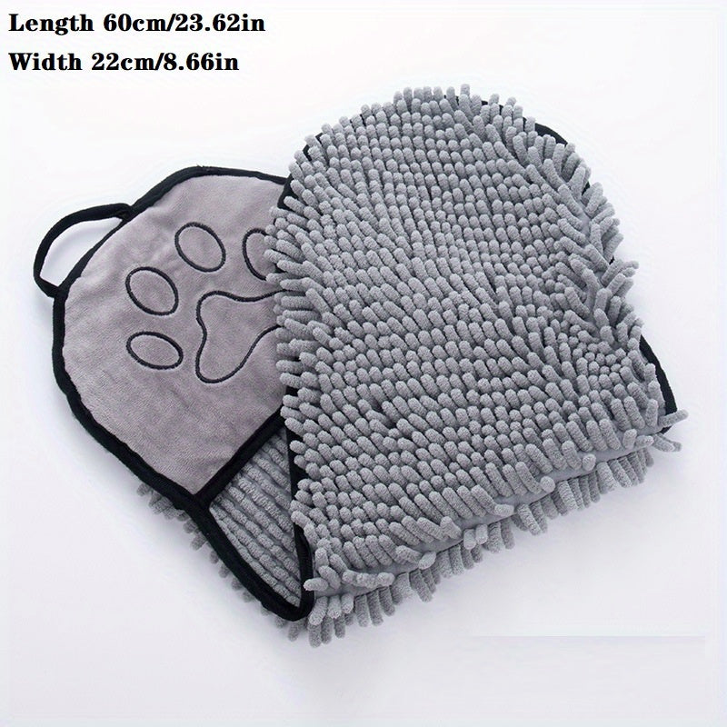 Pet Microfiber Absorbent Quick Dry Bath Towel With Pockets
