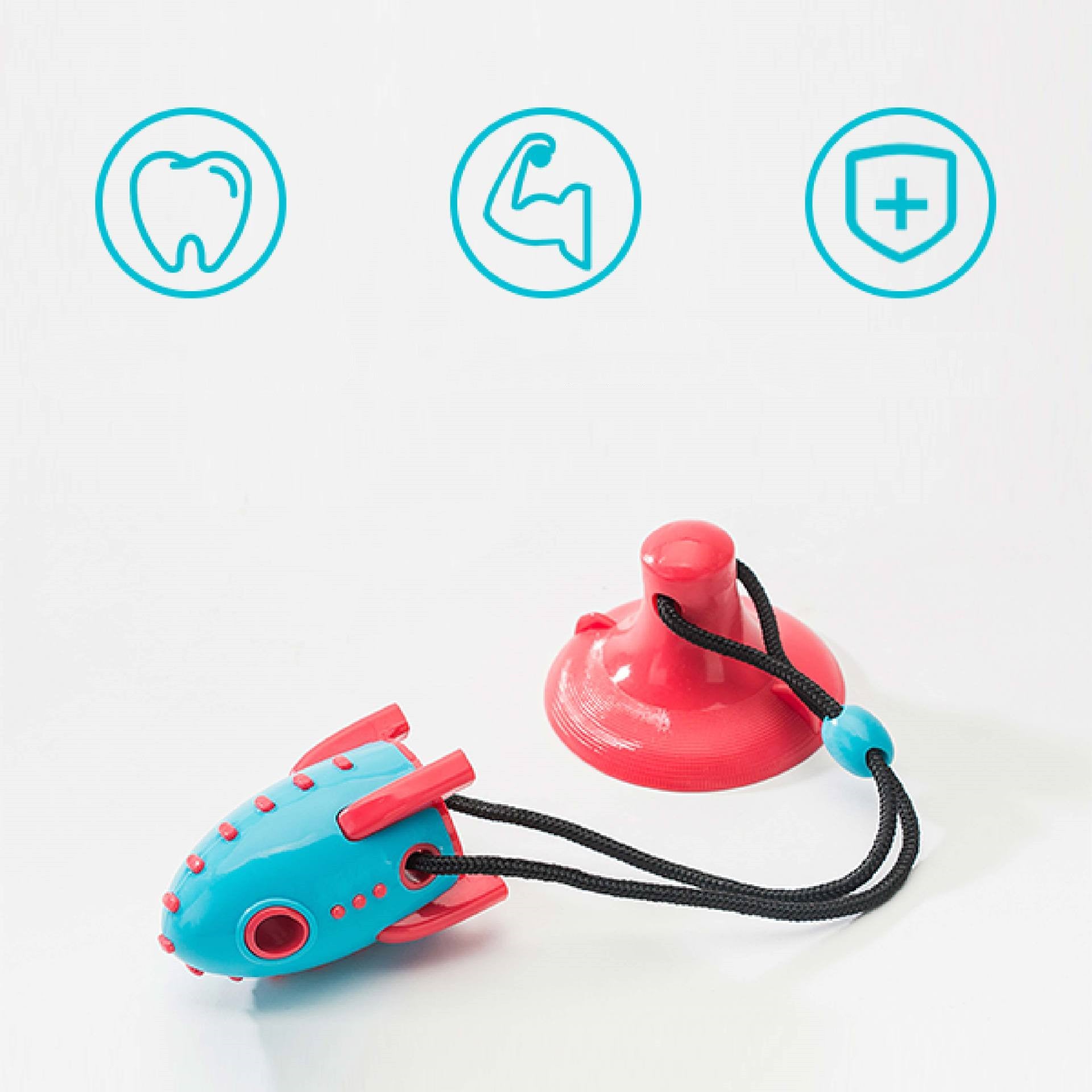 Durable Rocket Treat Dispensing Pet Chew Toy