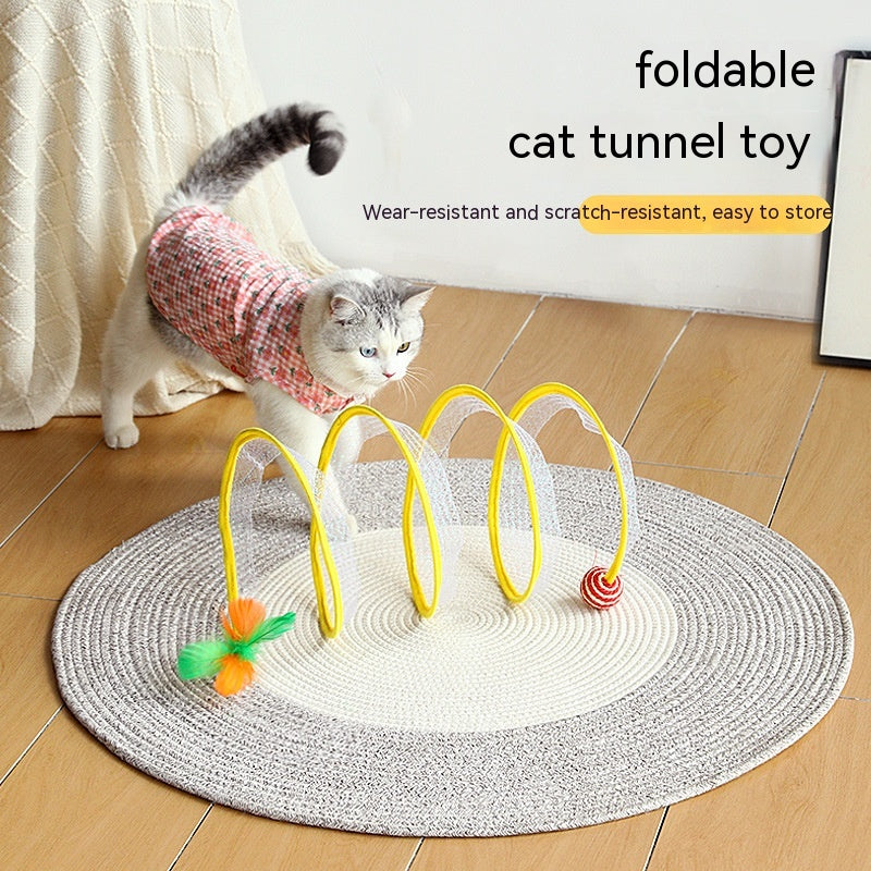 Foldable S-Type Interactive Pet Tunnel Toy