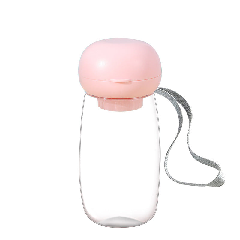 Portable Pet Water Bottle Travel Feeding Cup Lanyard Bowl