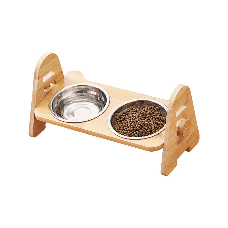 Angled Neck Protection Pet Drinking Bowl Ergonomic Feeding Dish