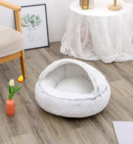 2 In 1 Round Plush Warm Pet Winter Bed