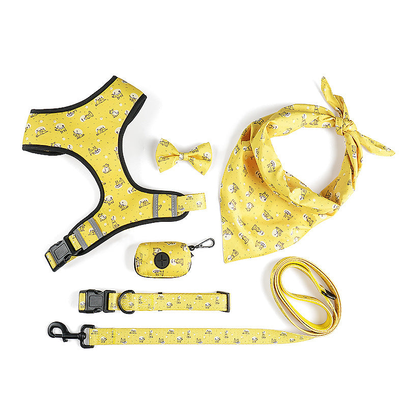 Bow Design Pet Leash Chest Harness
