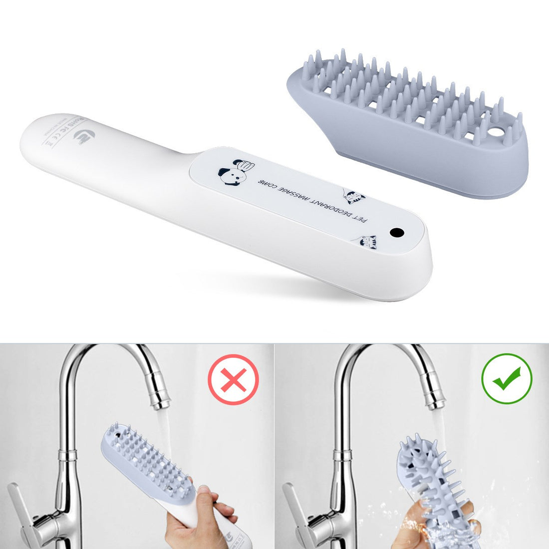 Pet Silicone Massage Grooming Cleaning Hair Removal Brush