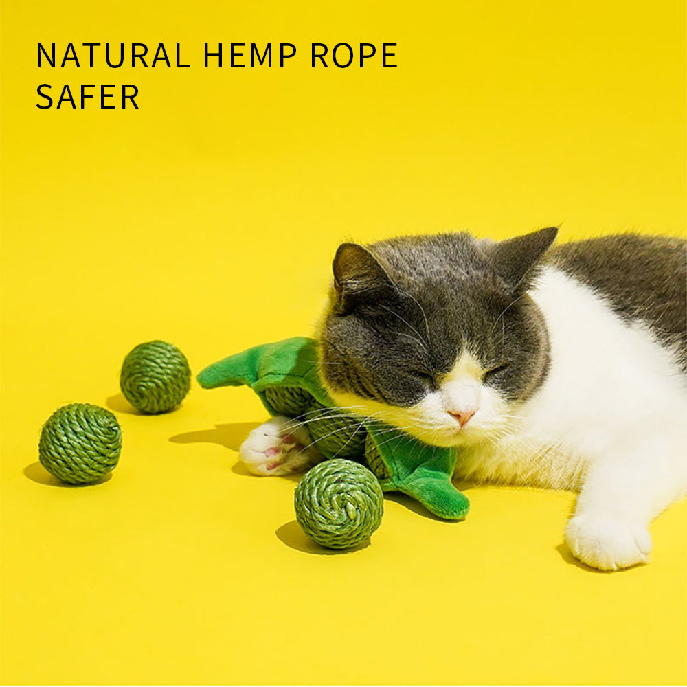 3PCS Sisal Rope Interactive Pet Chew Balls