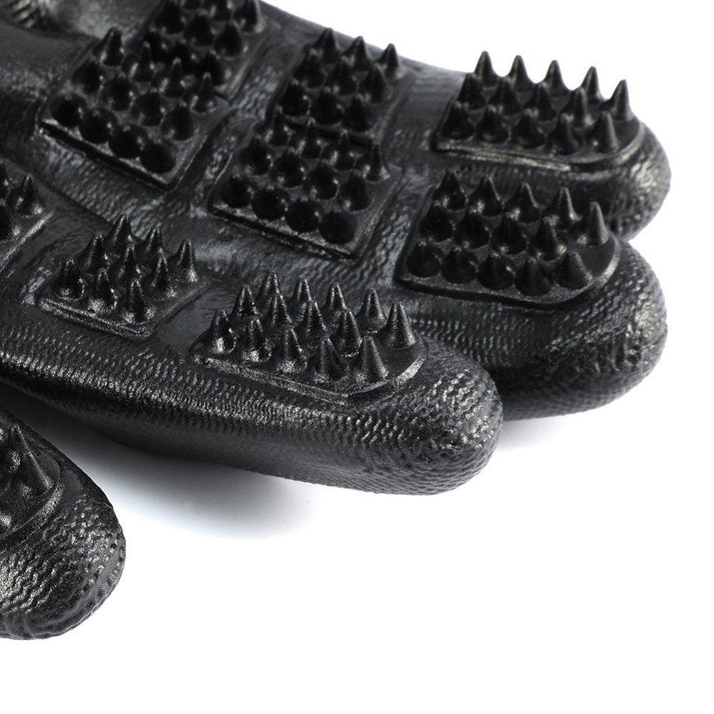 Pet Hair Grooming Glove Soft Rubber Shedding Massage Brush