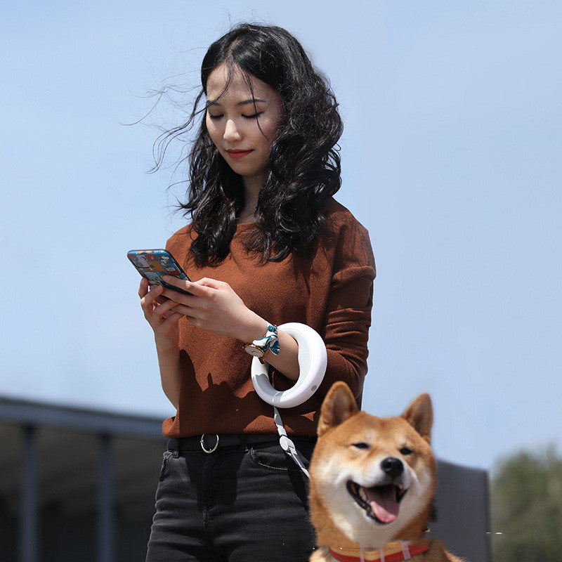 Cute King Star Retractable Pet Leash Collar Chain