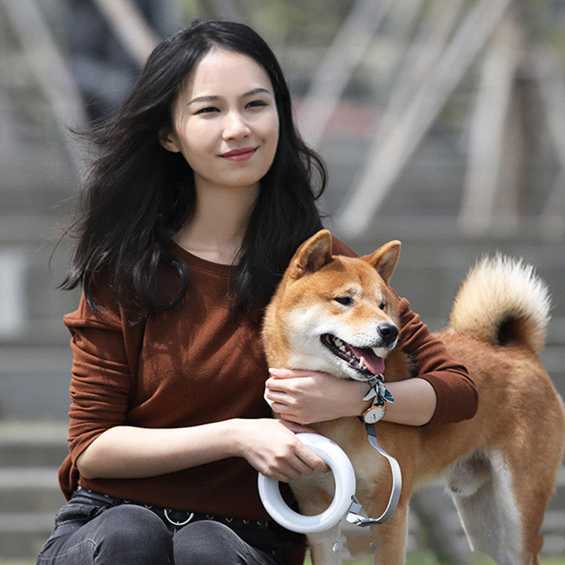 Cute King Star Retractable Pet Leash Collar Chain