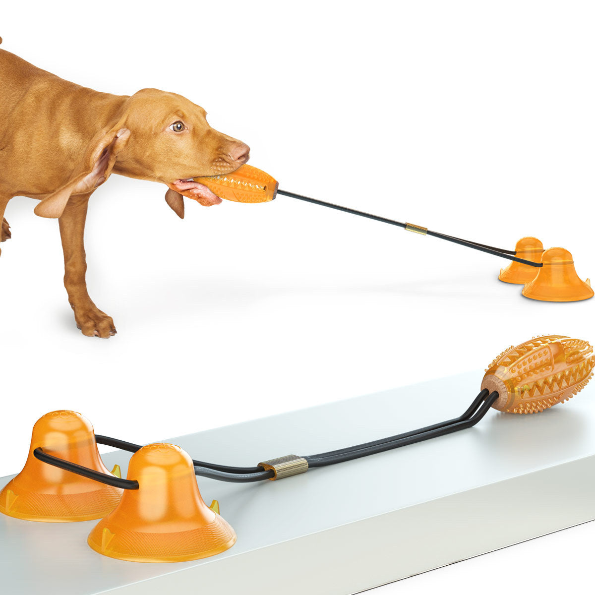 Double Tug Rope Ball Interactive Pet Chew Toy