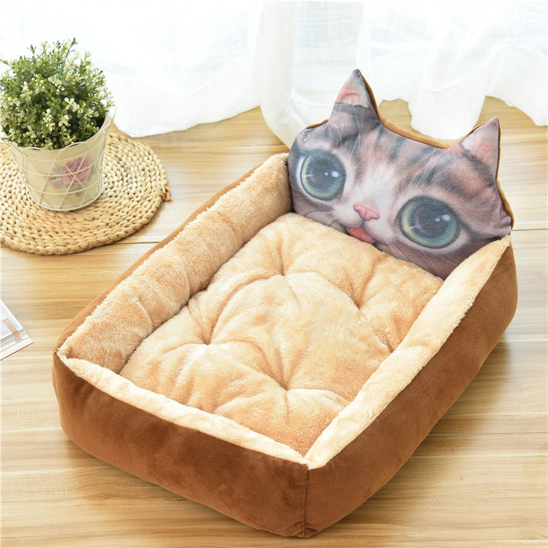 Large Warm Cozy Pet Sleeping Nest Soft Fleece Bed