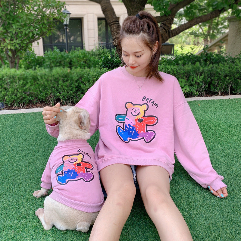 Teddy Style Cotton Pet Sweater Two Legged Spring Autumn Outfit