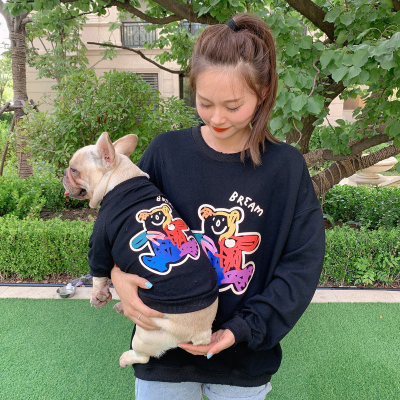 Teddy Style Cotton Pet Sweater Two Legged Spring Autumn Outfit