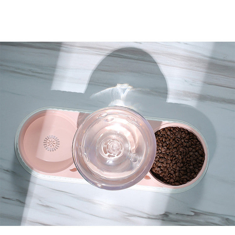 Automatic Plastic Pet Feeder Water Bowl Drinking Dispenser