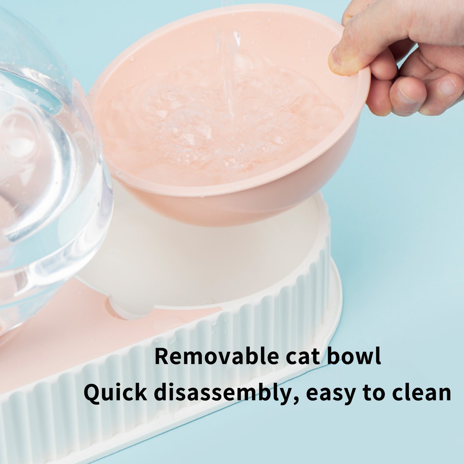 Automatic Plastic Pet Feeder Water Bowl Drinking Dispenser