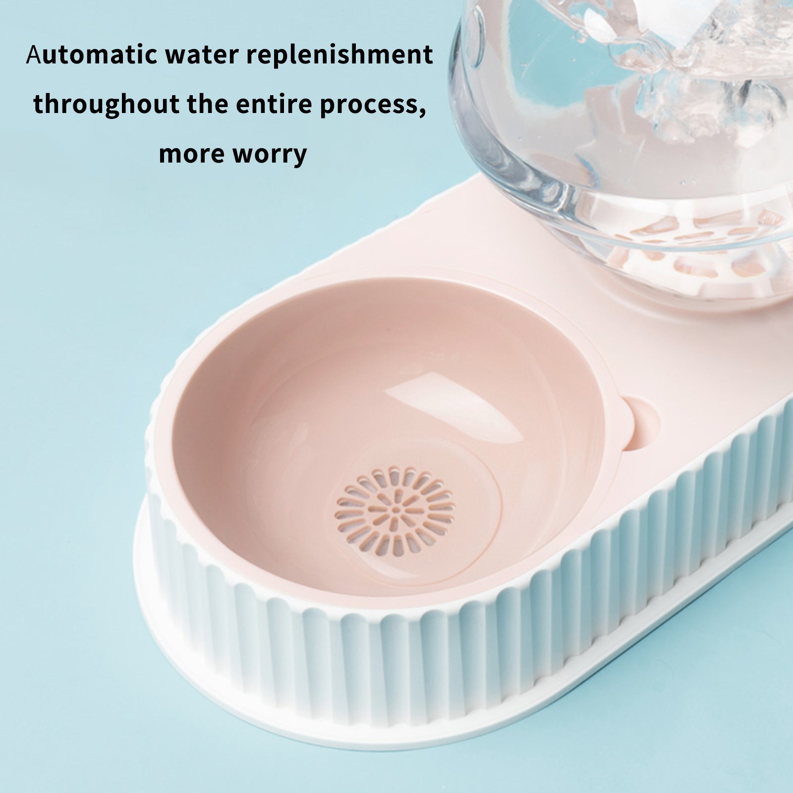 Automatic Plastic Pet Feeder Water Bowl Drinking Dispenser