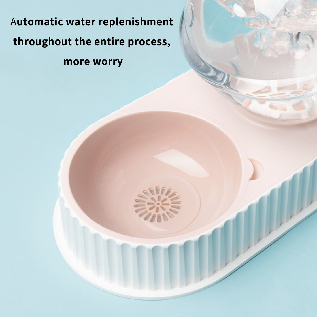 Automatic Plastic Pet Feeder Water Bowl Drinking Dispenser