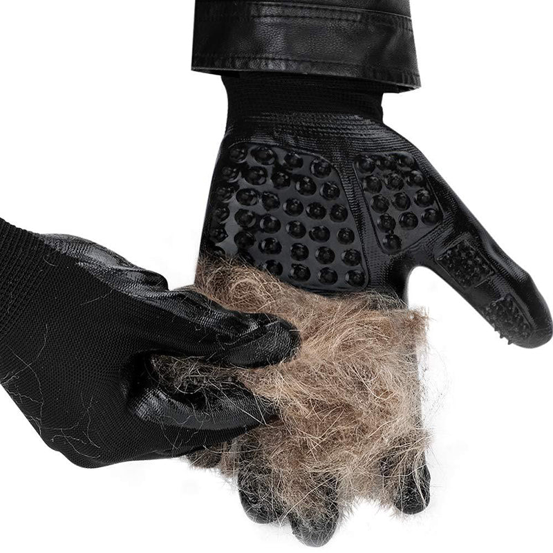Pet Hair Grooming Glove Soft Rubber Shedding Massage Brush