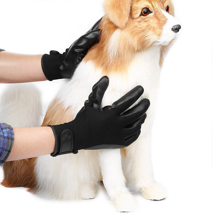 Pet Hair Grooming Glove Soft Rubber Shedding Massage Brush