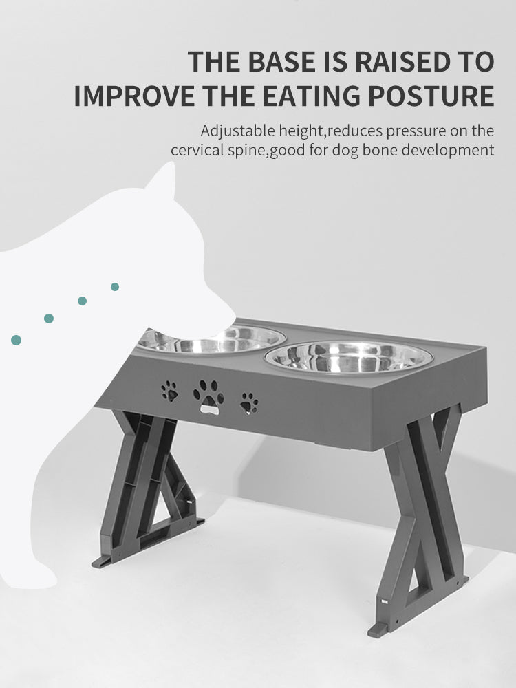 Stainless Steel Folding Pet Feeder Bowl Durable Portable Design