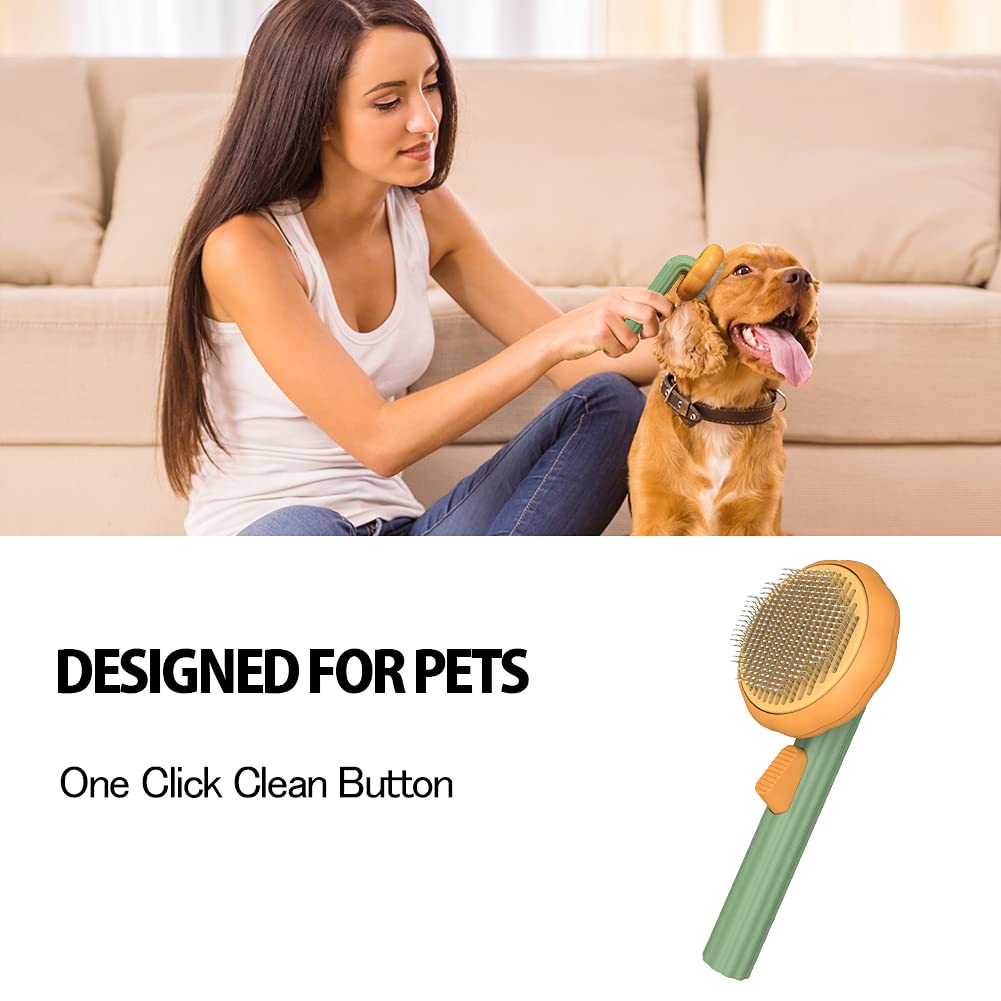 Pet Self Cleaning Slicker Grooming Brush Loose Hair Removal