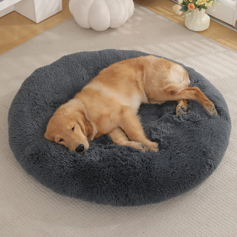 Plush Round Warm Pet Sleeping Mat Bed House Pad