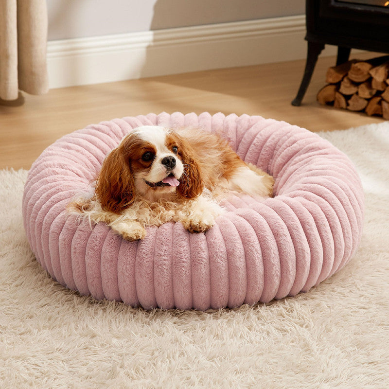 Plush Winter Warm Pet Sleeping Mat Round House Bed