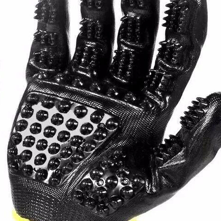 Pet Hair Grooming Glove Soft Rubber Shedding Massage Brush