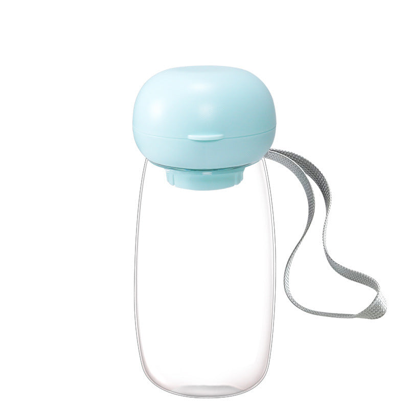 Portable Pet Water Bottle Travel Feeding Cup Lanyard Bowl
