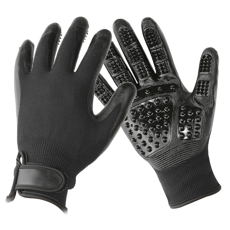 Pet Hair Grooming Glove Soft Rubber Shedding Massage Brush