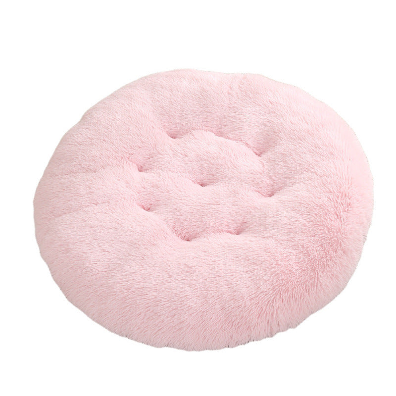 Plush Round Warm Pet Sleeping Mat Bed House Pad