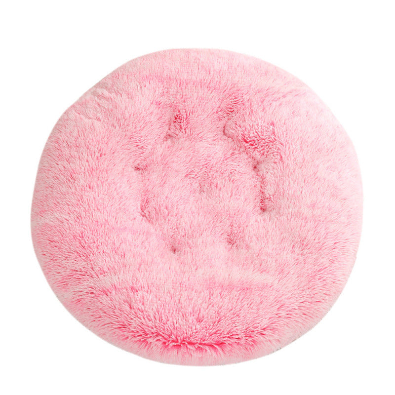 Plush Round Warm Pet Sleeping Mat Bed House Pad