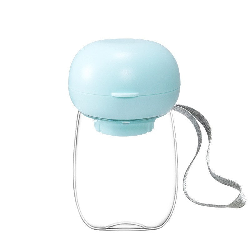 Portable Pet Water Bottle Travel Feeding Cup Lanyard Bowl