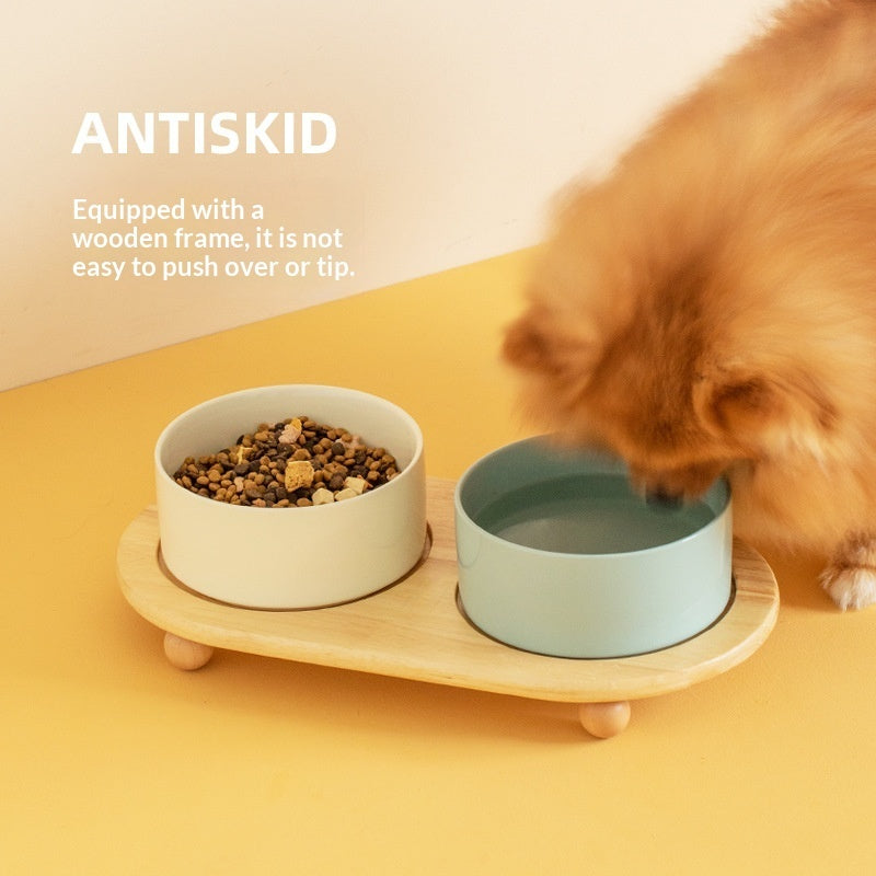 Ceramic Pet Food Bowl Durable Feeding Dish