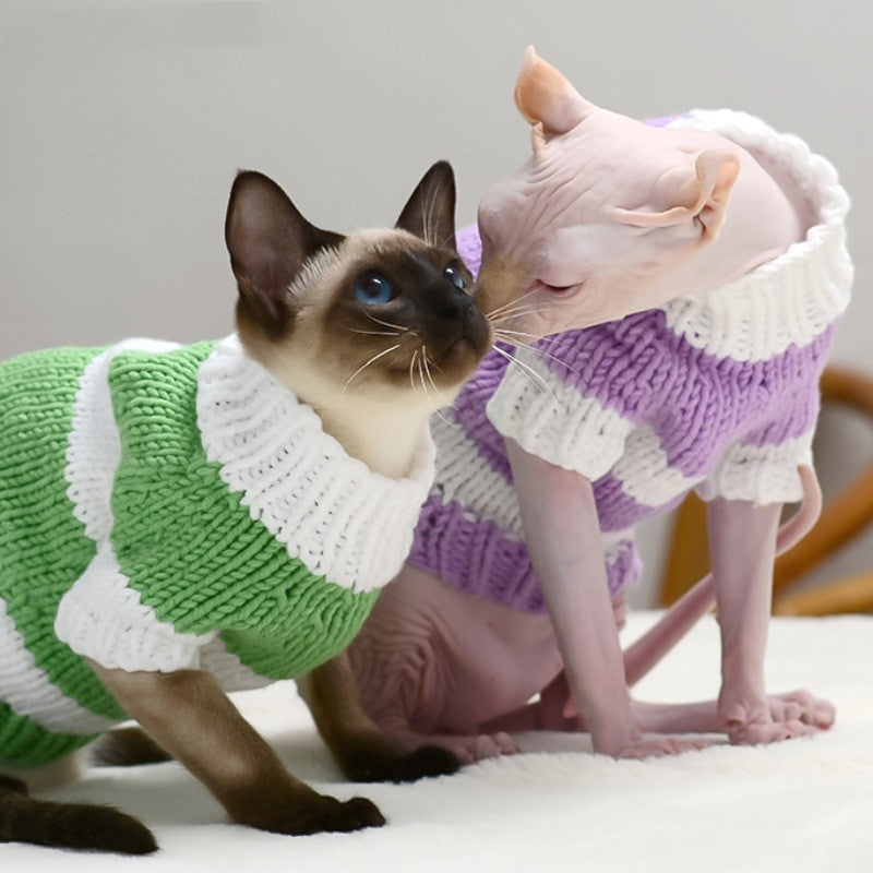 Warm Sweater Pet Clothing Hairless Cat Apparel