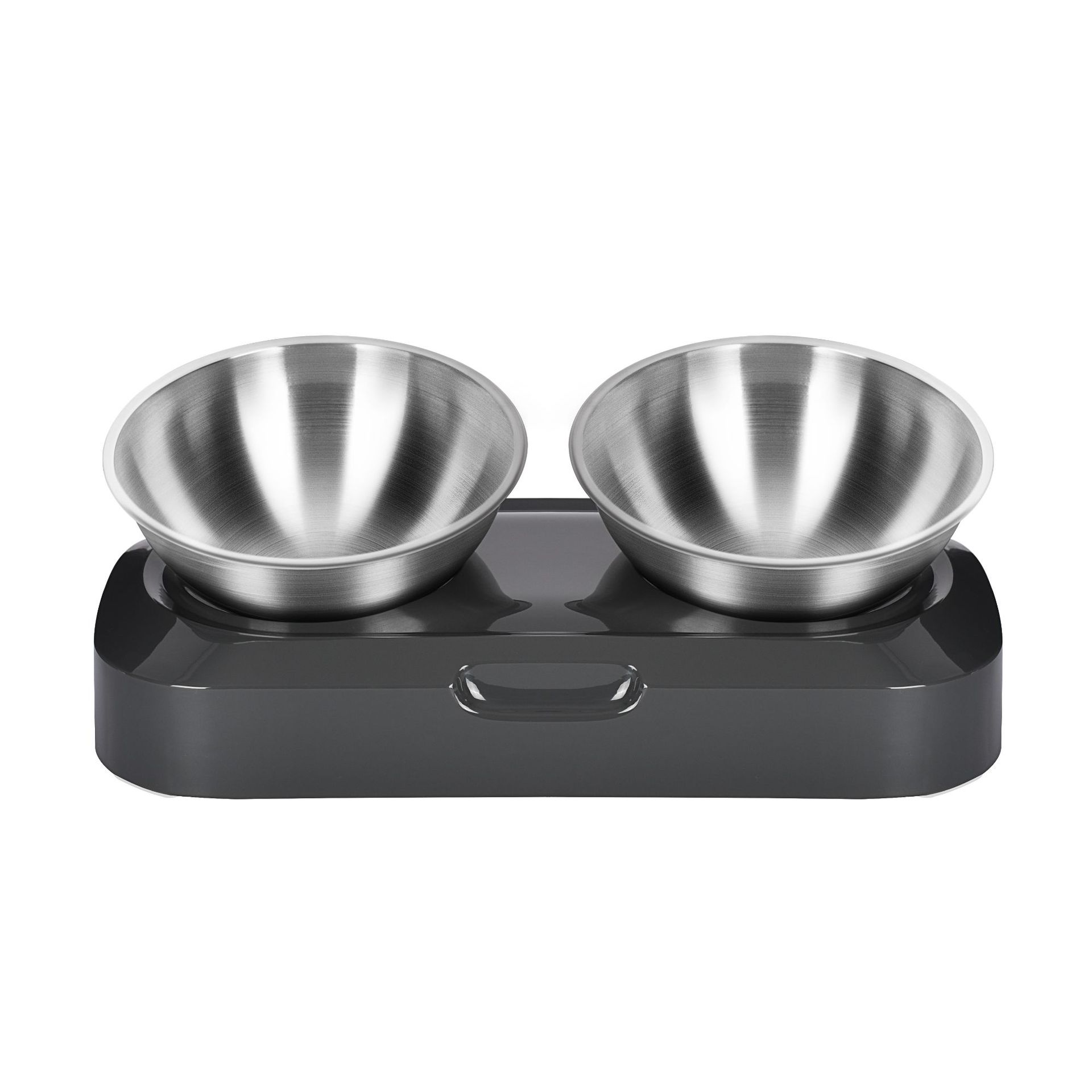 Stainless Steel Double Pet Bowl Night Feeding Stand