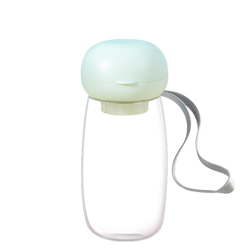 Portable Pet Water Bottle Travel Feeding Cup Lanyard Bowl