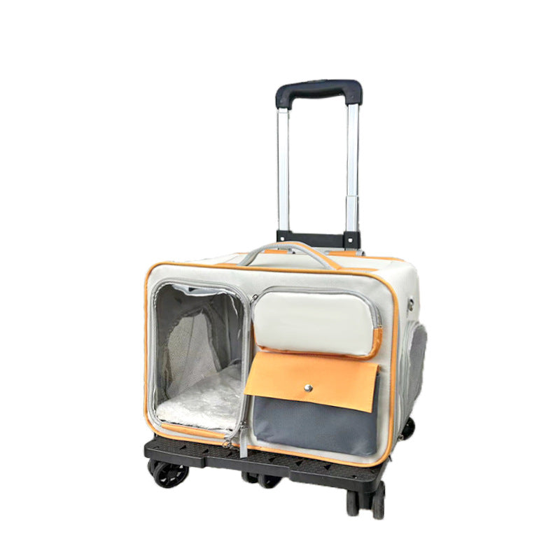 Anti-Stress Transparent Pet Trolley Backpack Bag