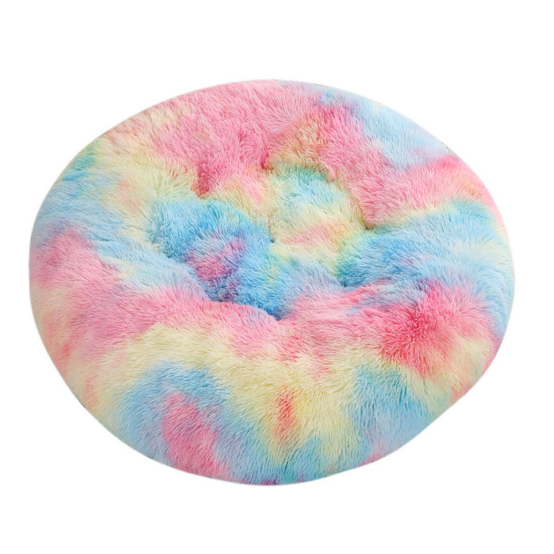 Plush Round Warm Pet Sleeping Mat Bed House Pad