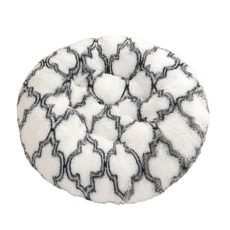 Plush Round Warm Pet Sleeping Mat Bed House Pad