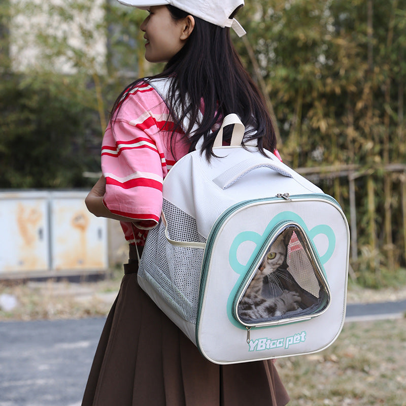 Portable Large Capacity Breathable Pet Backpack Travel Bag
