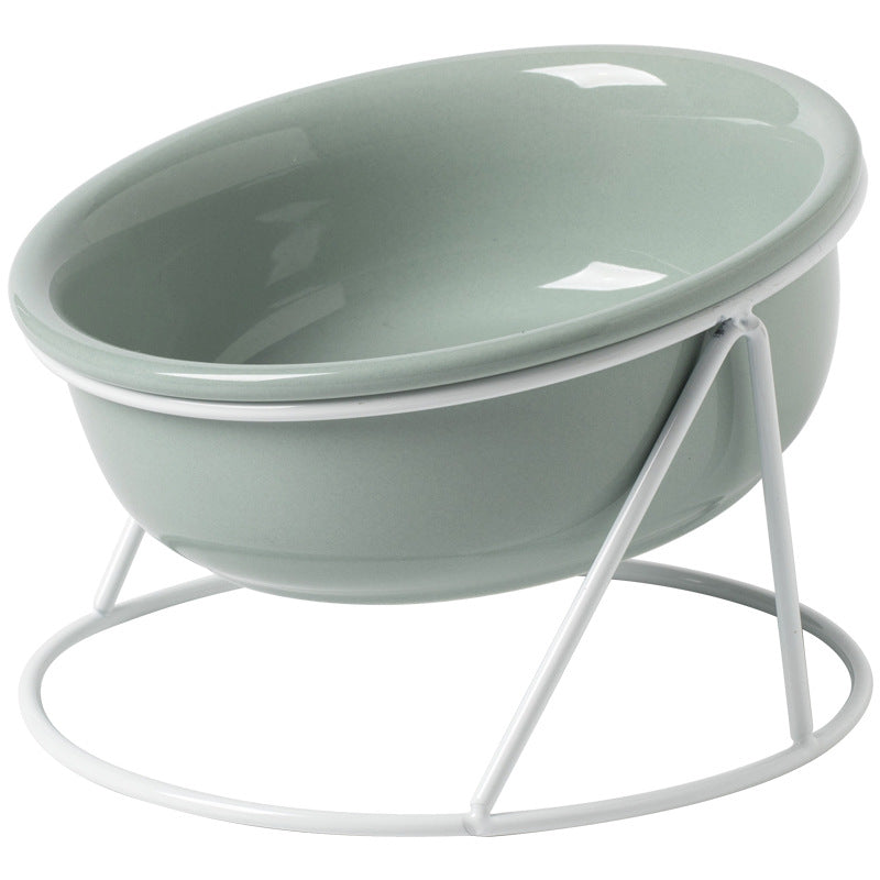 Ceramic Double Pet Feeding Bowl Food And Water Dish