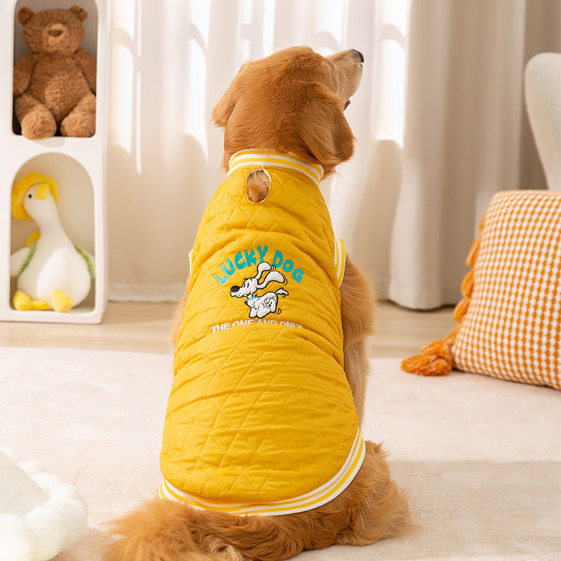 Autumn Winter Quilted Cotton Pet Jacket Warm Vest Clothing