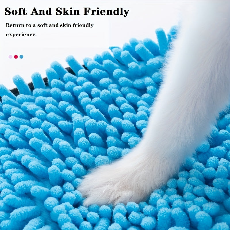 Pet Microfiber Absorbent Quick Dry Bath Towel With Pockets