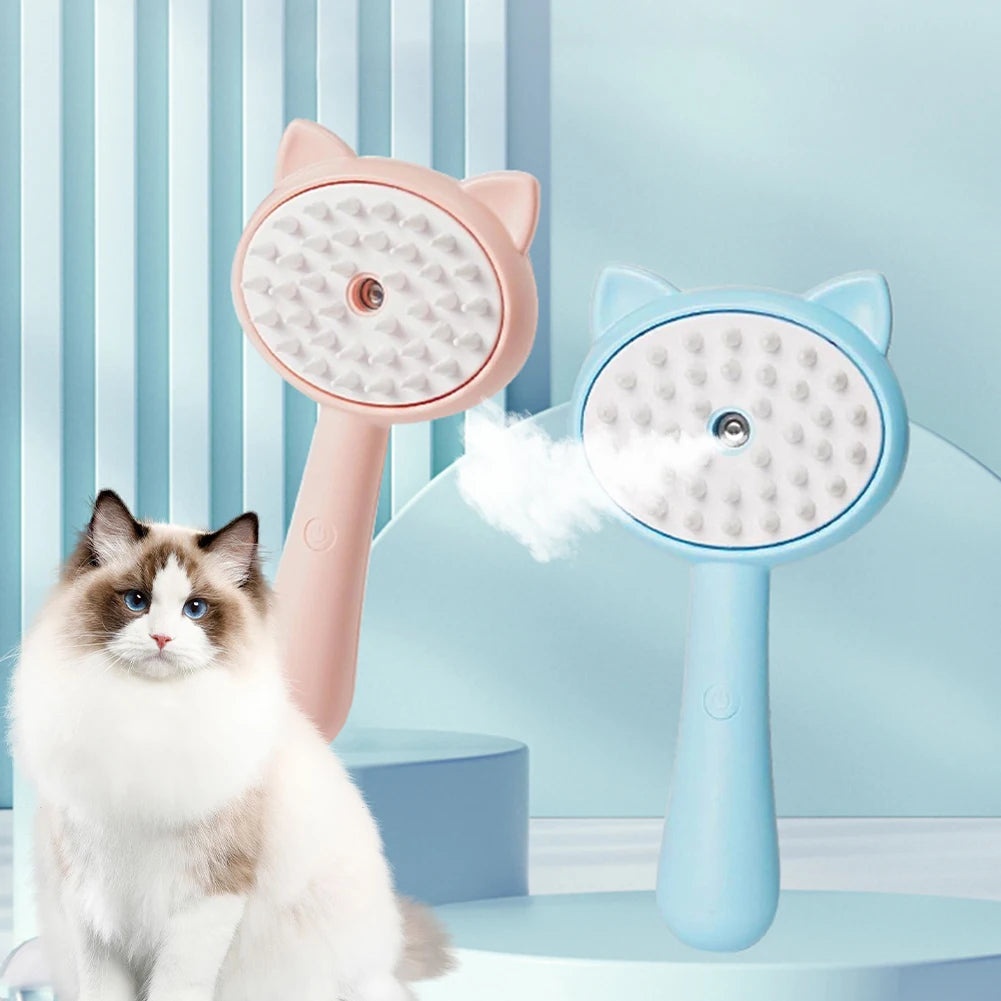Rechargeable Pet Mist Grooming Self Cleaning Slicker Brush