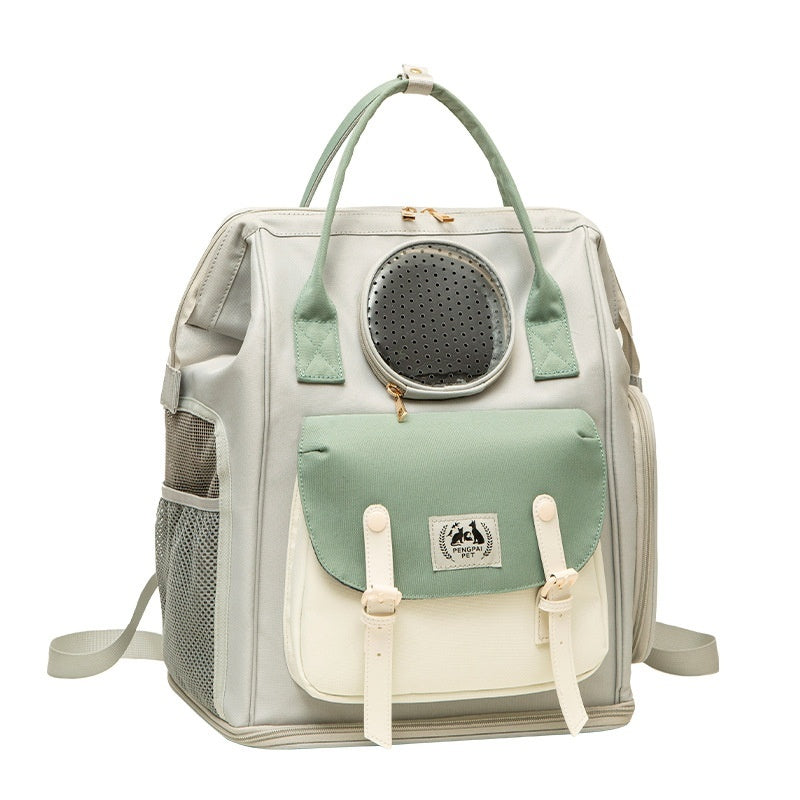 Large Capacity Breathable Pet Backpack Portable Travel Bag