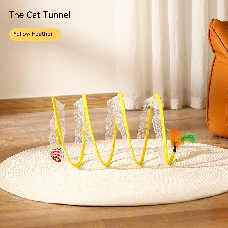Foldable S-Type Interactive Pet Tunnel Toy