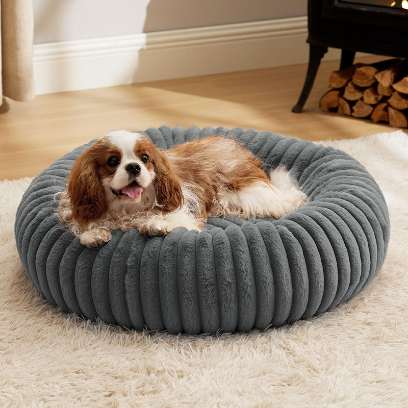 Plush Winter Warm Pet Sleeping Mat Round House Bed
