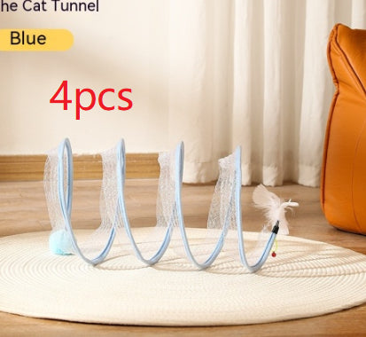 Foldable S-Type Interactive Pet Tunnel Toy
