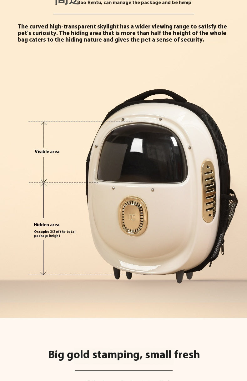 Climate-Control Ventilated Space Capsule Pet Backpack Travel Bag